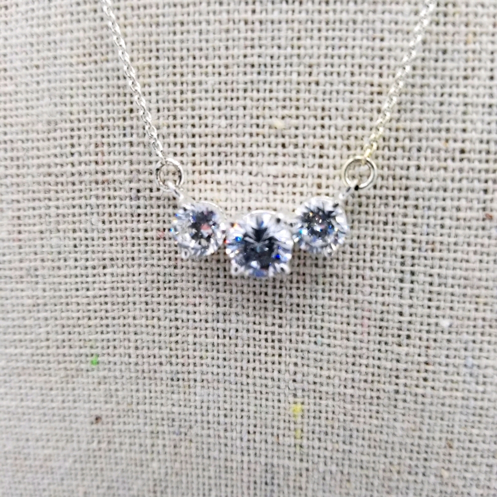 Sterling Vintage Marsala Cubic Zirconia Necklace